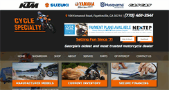 Desktop Screenshot of cyclespecialty.com