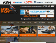 Tablet Screenshot of cyclespecialty.com